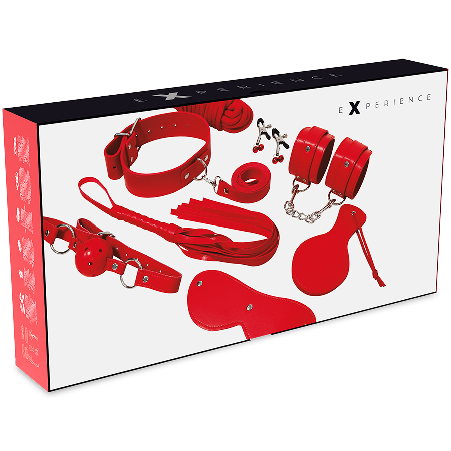 Kit BDSM Bondage Experience Série Rouge - 8 Accessoires