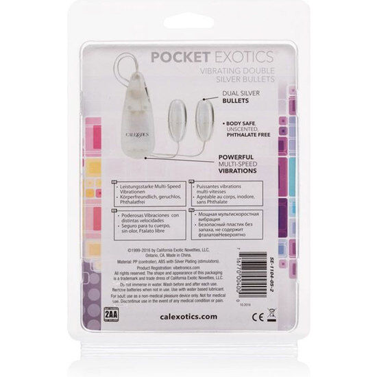 Calexotics - balles vibrantes duo argent