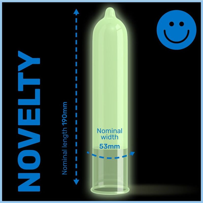 Pasante - Préservatifs Fluorescents Brillez dans le noir - Pack de 3