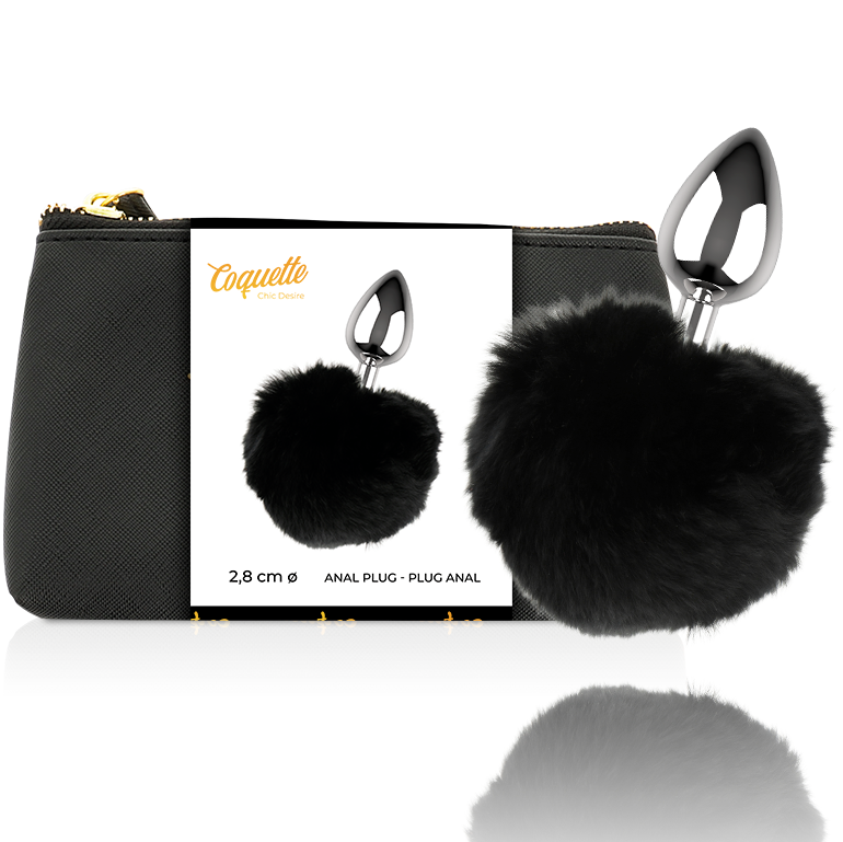 Coquette chic desire - Plug à pompom - Noir