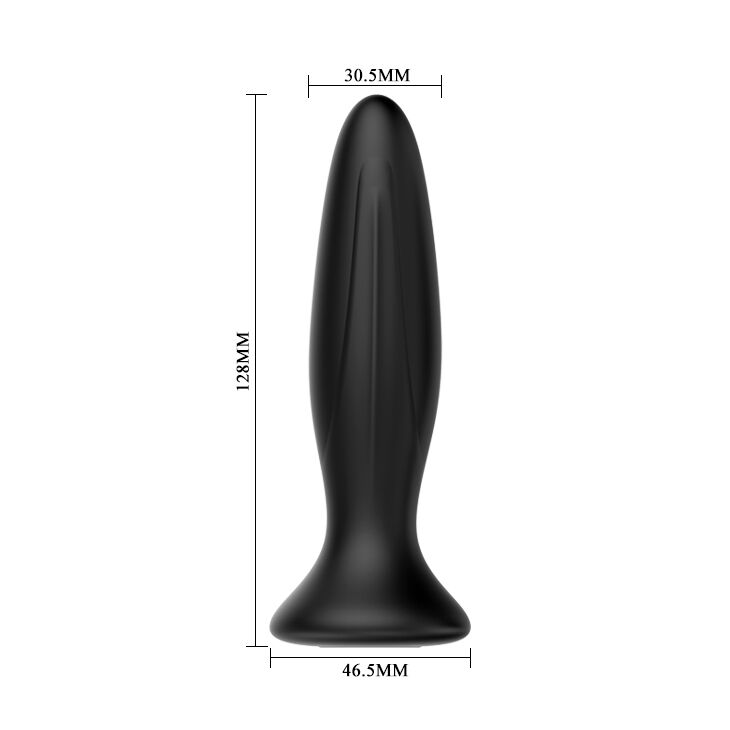 Mr play - plug anal vibrateur noir rechargeable