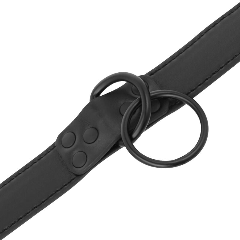 Collier BDSM avec chaîne et poignée noir - Darkness - Darkness