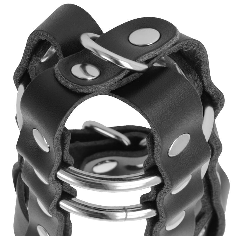 Darkness – Cage de chasteté cuir avec cadenas