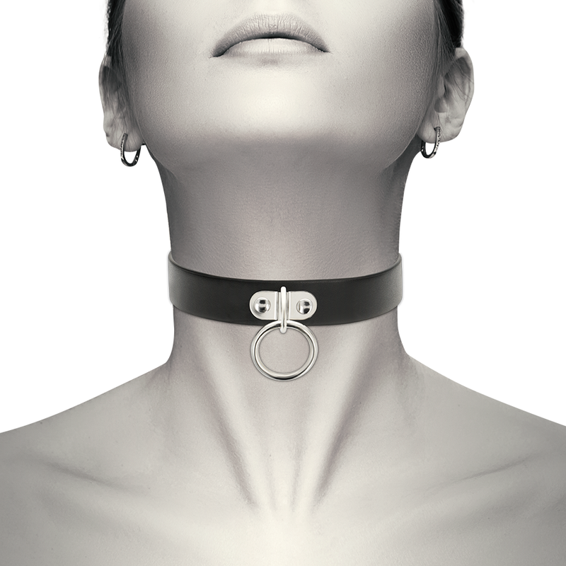 Coquette chic desire - collier en cuir vegan femme accessoire fétiche