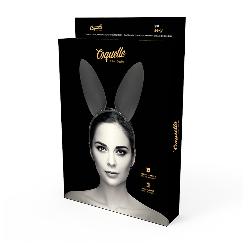 Serre-Tête Oreilles de Lapin Cuir Vegan - Coquette Chic Desire