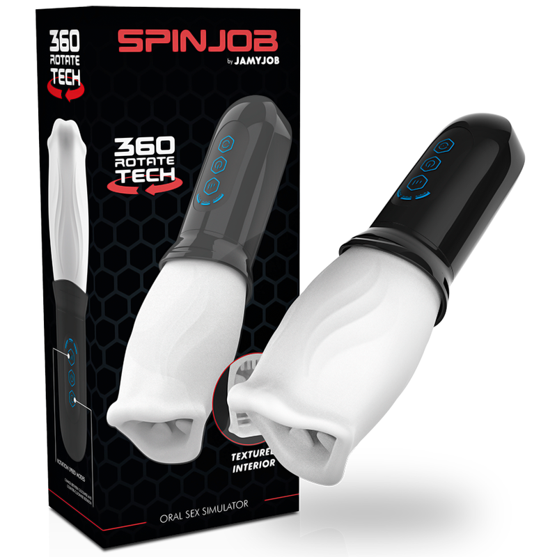 Jamyjob – Simulateur Sexe Oral 3 vitesses rotation 360° Spinjob