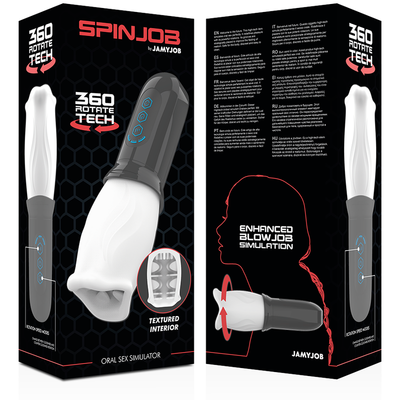 Jamyjob – Simulateur Sexe Oral 3 vitesses rotation 360° Spinjob