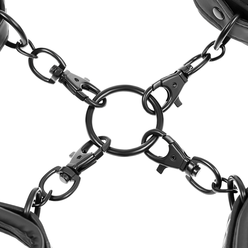 Fetish submissive - ensemble de menottes pour mains et chevilles avec doublure en noprène
