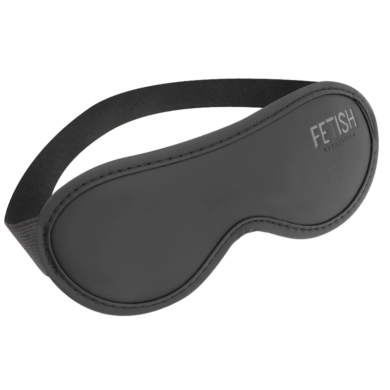 Fetish submissive - masque en cuir végan ii avec doublure en noprène