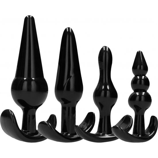 Set 4 Plugs Anaux Progressifs Noir - Addicted Toys