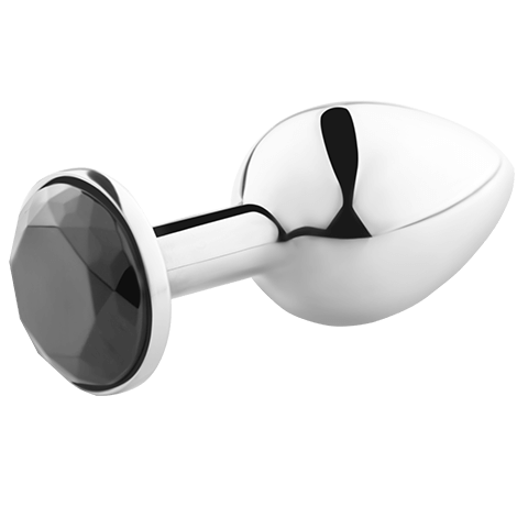 Secret Play - Plug métal bijou noir - Taille S