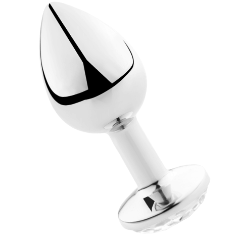 Secret Play - Plug métal bijou transparent - Taille L