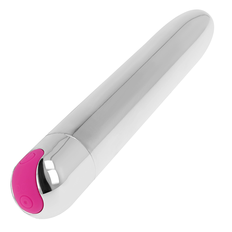 Ohmama - vibrateur argent rechargeable 10 modes 18,5 cm