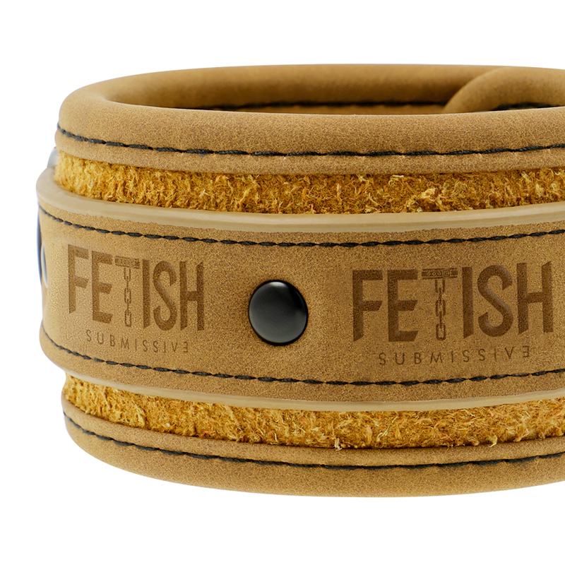 Fetish Submissive – Menottes BDSM en cuir synthétique Beige