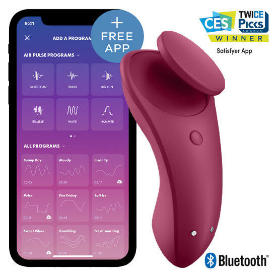 Satisfyer - Stimulateur Connecté Culotte Vibrante Sexy Secret - Rouge