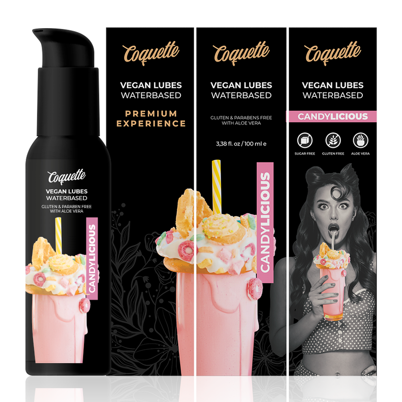 Coquette chic desire - lubrifiant végan candylicious premium experience 100ml