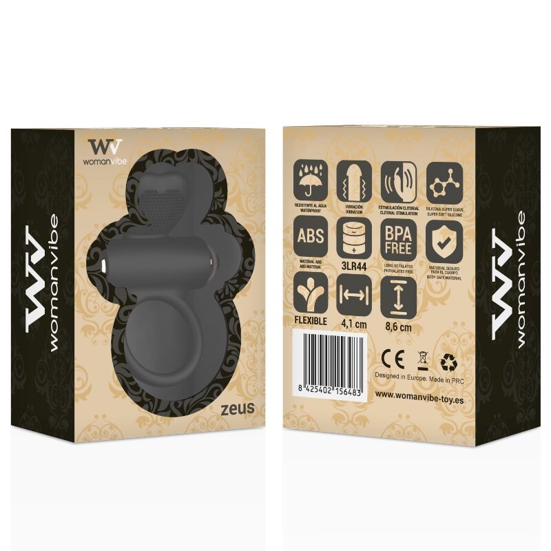 Womanvibe - anneau vibrateur en silicone vibe zeus