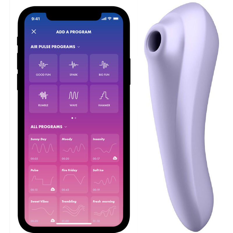 Satisfyer - Stimulateur clitoris Connecté Dual Pleasure - Mauve