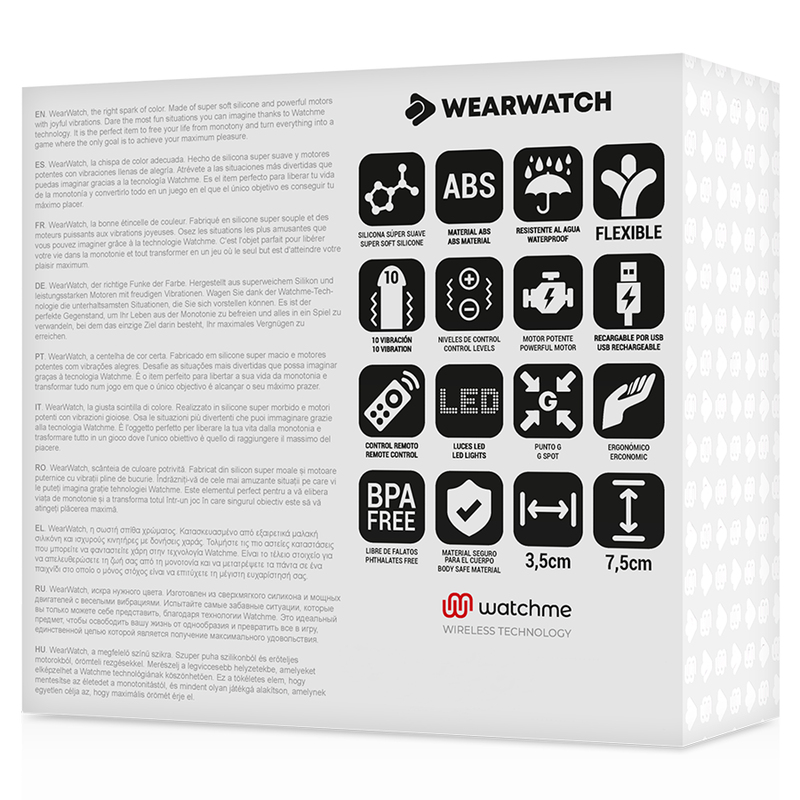 Wearwatch - Oeuf vibrant télécommandé bracelet - Bleu/Noir