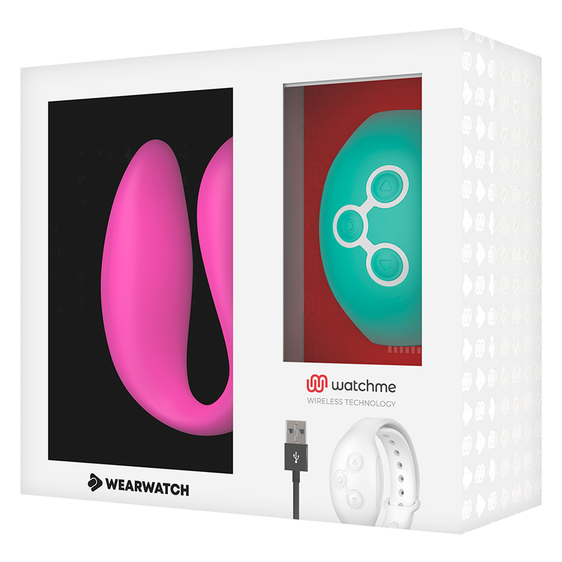 Wearwatch - vibrateur watchme double technologie fuchsia / eau de mer