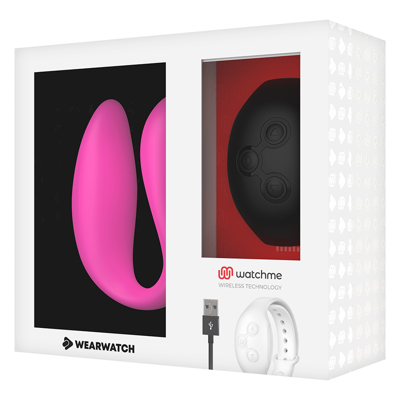Wearwatch - vibrateur double technologie watchme fuchsia/azabache