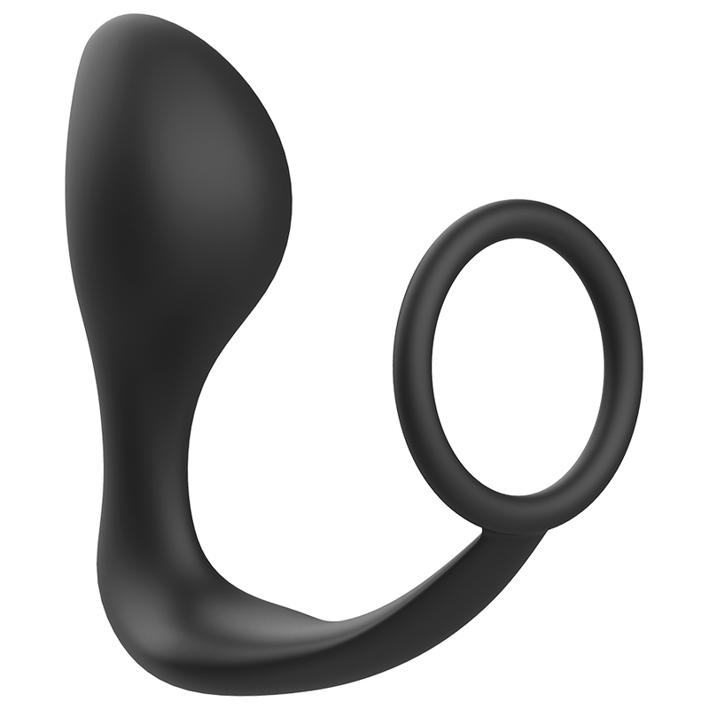 Addicted toys - plug anal avec anneau en silicone noir