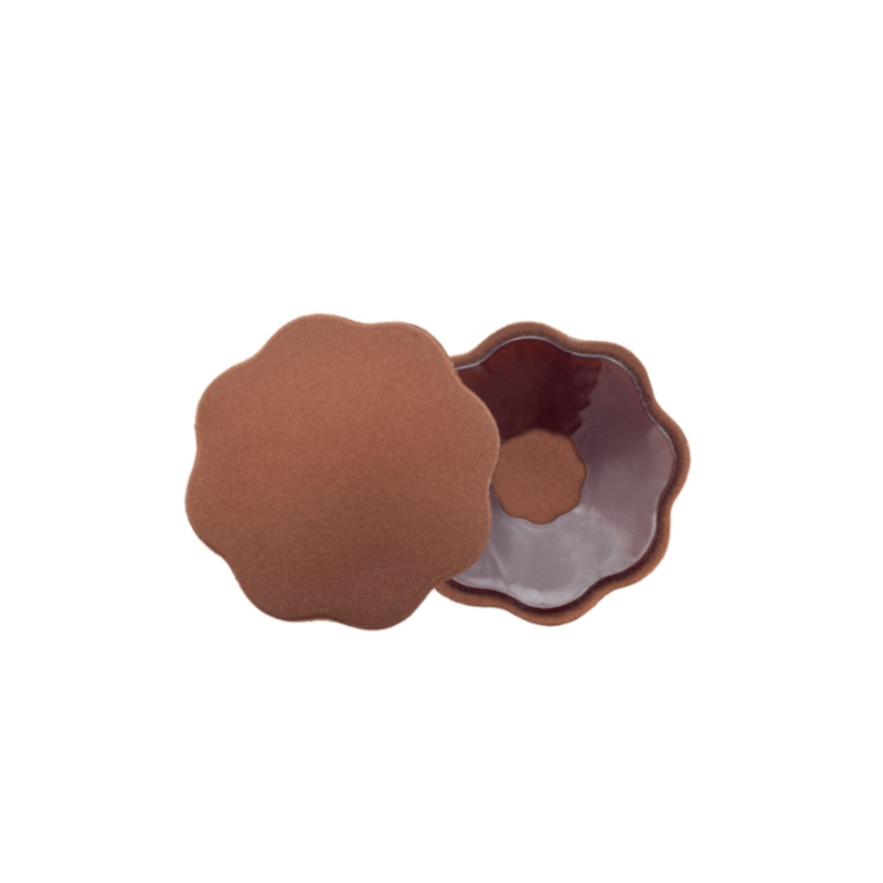 Bye Bra – Protège tétons Réutilisables en Tissu – Marron
