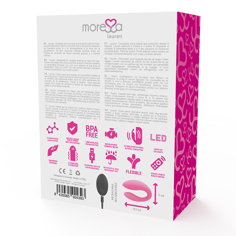 Moressa - stimulateur télécommande lauren pour couples