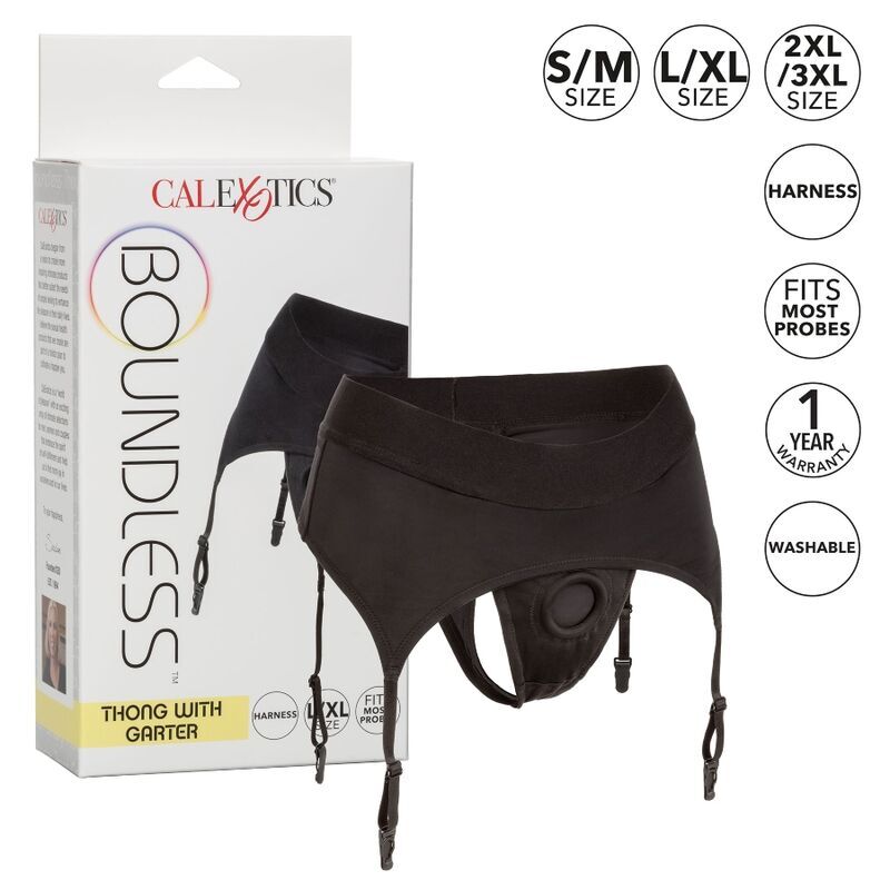 Calexotics - boundless string avec jarretière l/xl