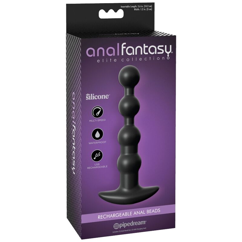Anal Fantasy – Chapelet Anal Vibrant Elite Collection – Noir