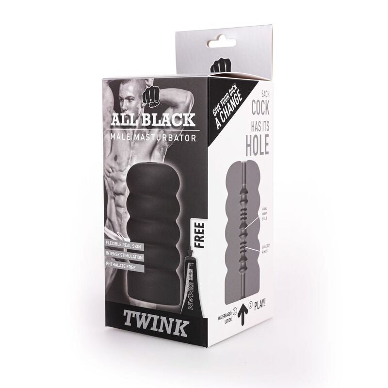 All Black - Masturbateur Homme Minet - 17 cm