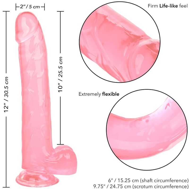 CALEXOTICS - GODE REINE TAILLE ROSE 25.5 CM