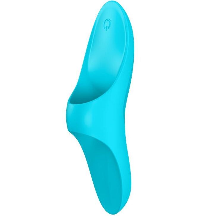 Satisfyer – Doigt Vibrant Stimulant en Silicone Teaser – Bleu