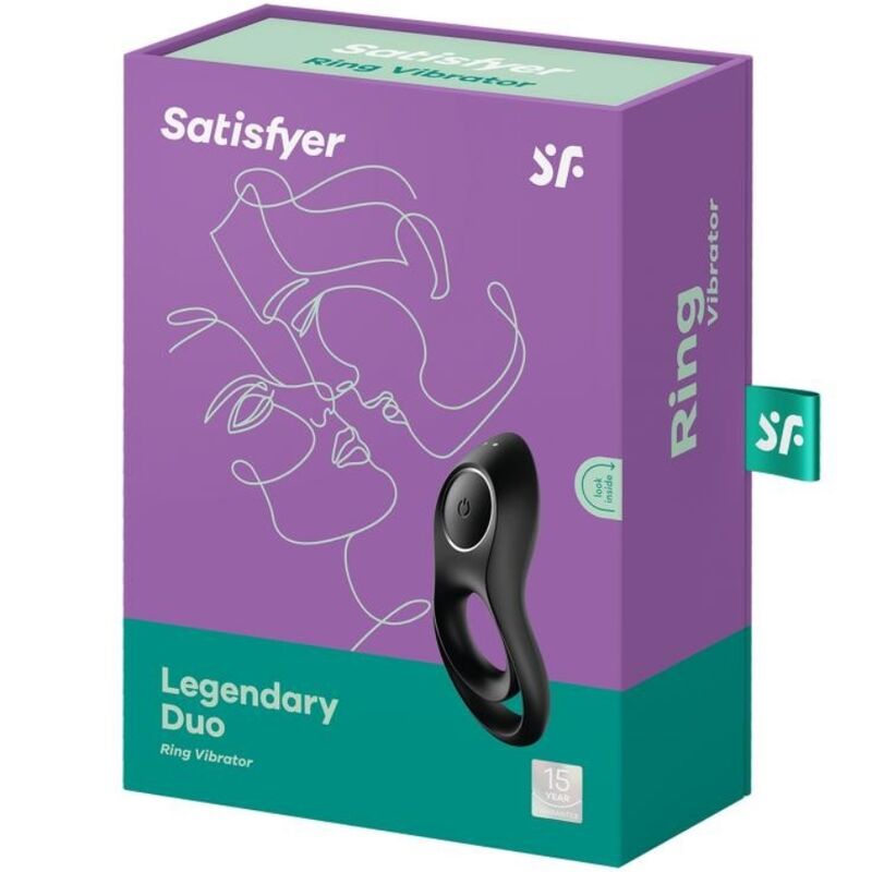 SATISFYER - VIBRATEUR  ANNEAU DUO LÉGENDAIRE NOIR