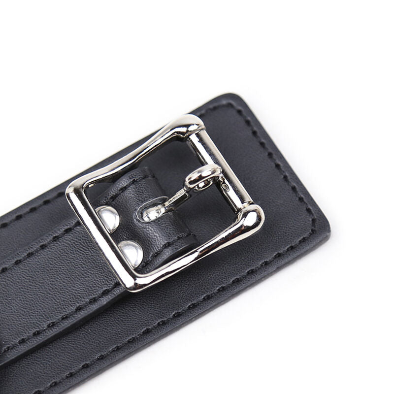 Ohmama fetish - collier de soumission avec 3 anneaux