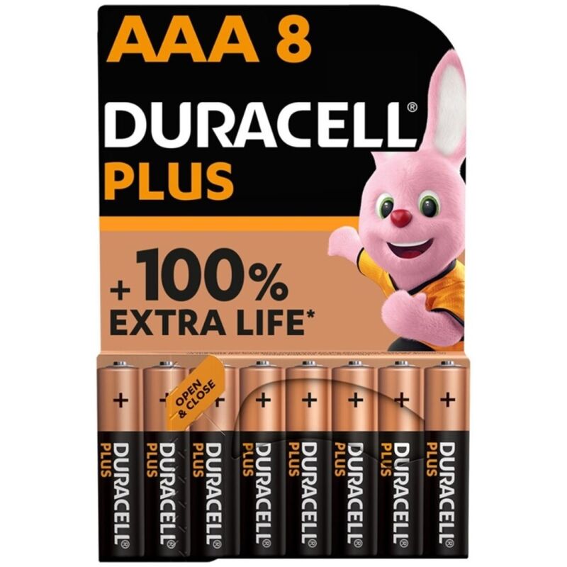 DURACELL - PILE ALCALINE PLUS POWER 100 AAA LR03 8 UNIT?