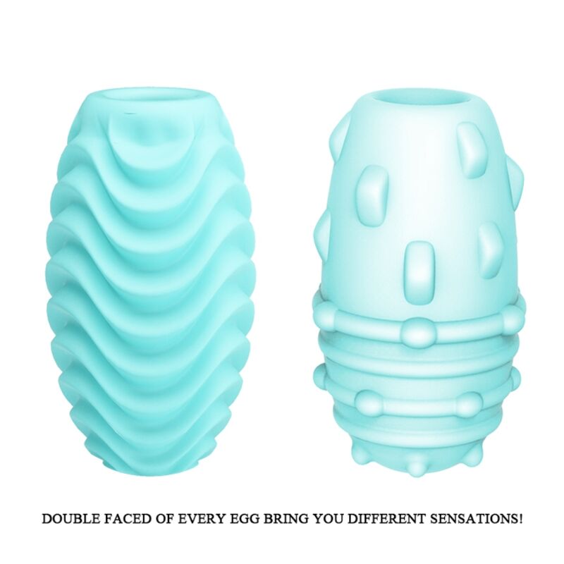 Pretty love - oeuf masturbateur double face turquoise