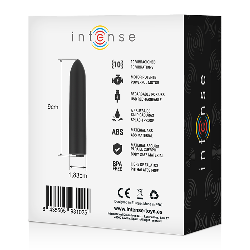 Intense Vibro de poche noir 10 vitesses
