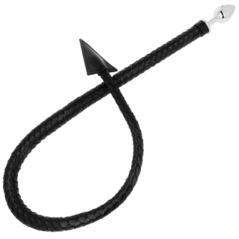 OHMAMA FETISH DEVIL''S TAIL CUIR & MÉTAL PLUG ANAL 7 CM