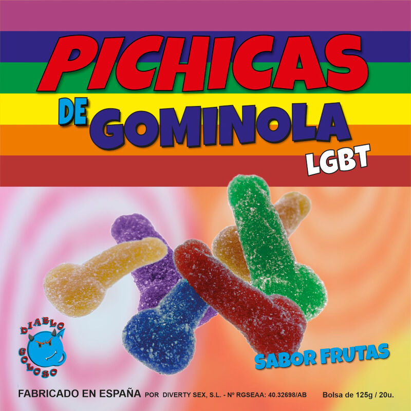 PRIDE - FRUITS DE PÉNIS GUMMY AVEC SUCRE LGBT