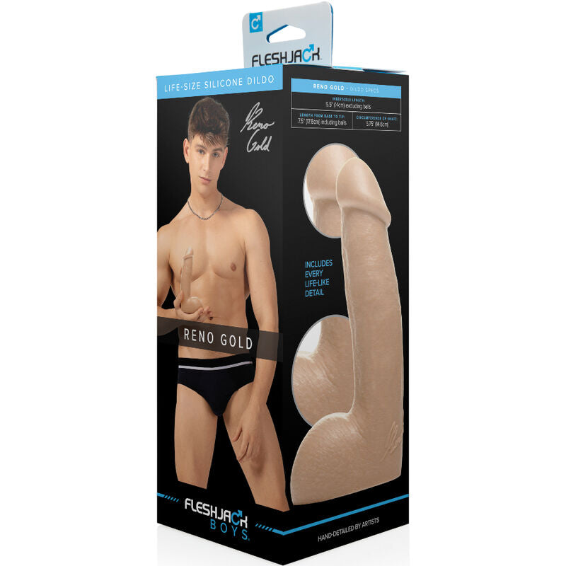 Fleshjack - Gode Reno Gold - 19 cm