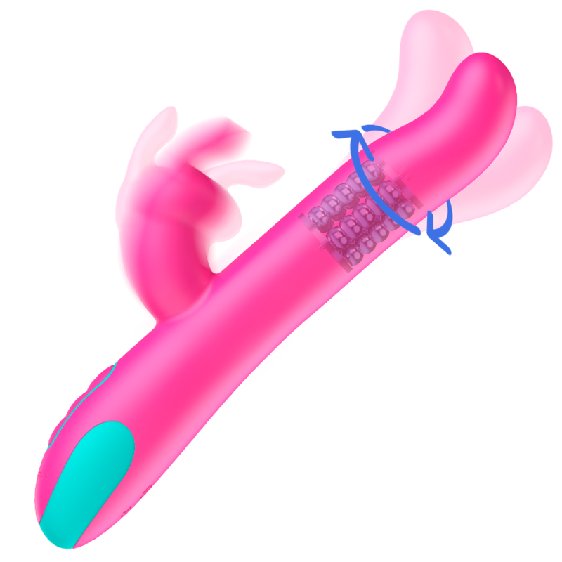 Happy loky - pluto lapin vibrateur et rotateur watchme technologie sans fil compatible