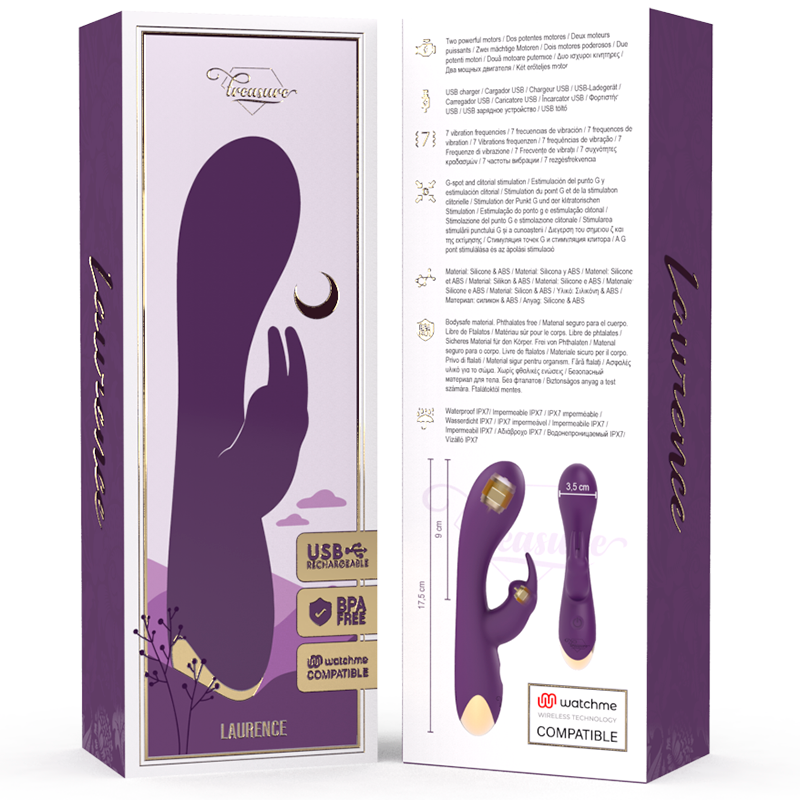 Treasure - laurence lapin vibrateur watchme technologie sans fil compatible