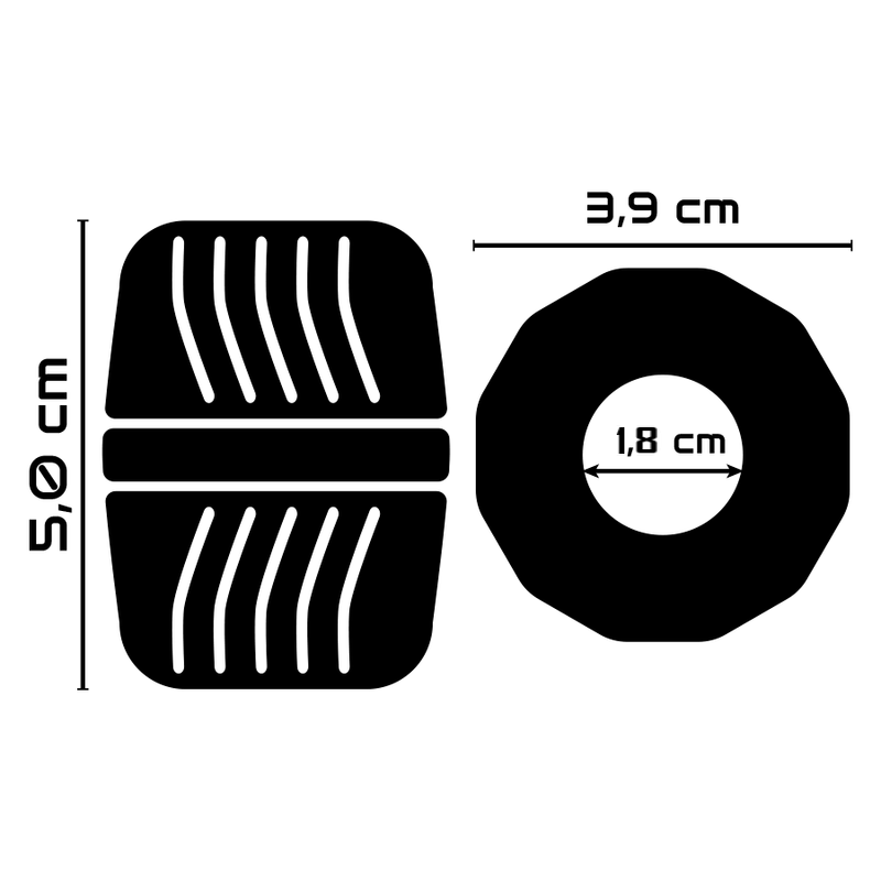 Powering - anneau pénis super flexible et résistant 5 cm pr11 noir