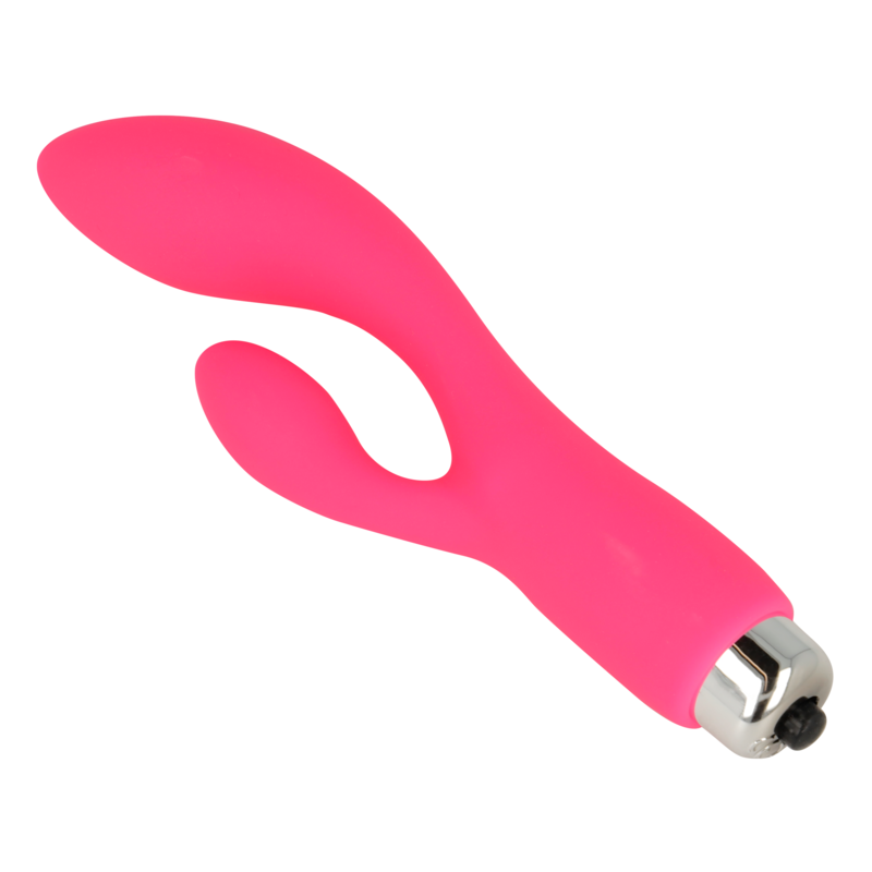 OHMAMA - VIBRATEUR AVEC LAPIN 13 CM ROSE