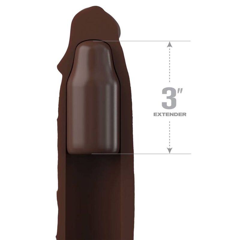 Fantasy X-Tensions - Gaine Pénienne 17,78 cm - Couleur Marron