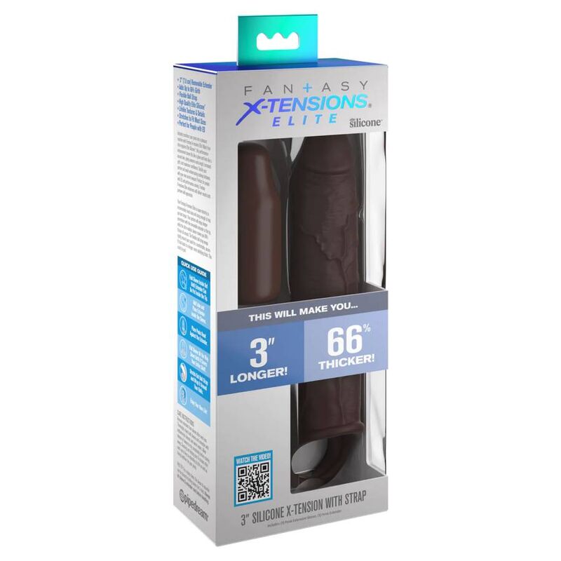 Fantasy X-Tensions - Gaine Pénienne 17,78 cm - Couleur Marron