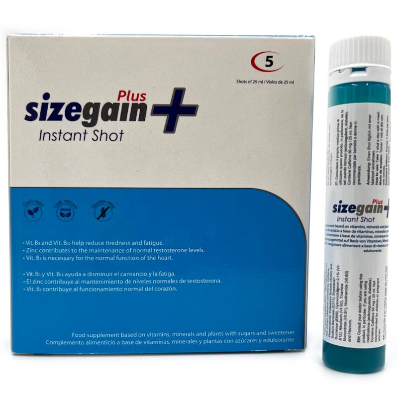 500 cosmetics - sizegain plus instant shot male energizer 5 units