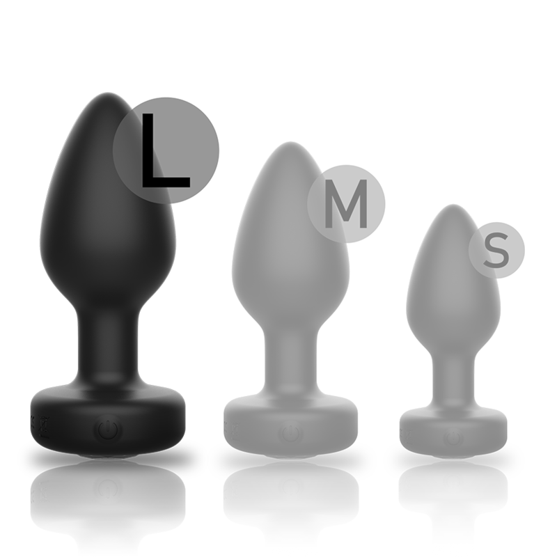 Ibiza - Plug Anal Vibrant en Silicone Taille L - Noir