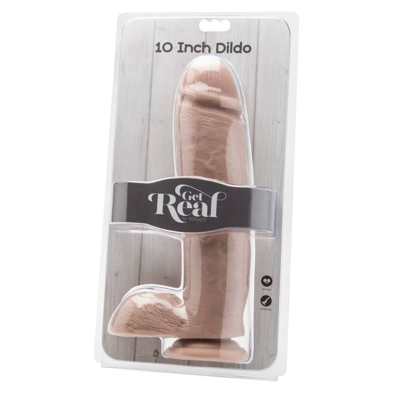 Get real - gode 25,5 cm avec billes en peau